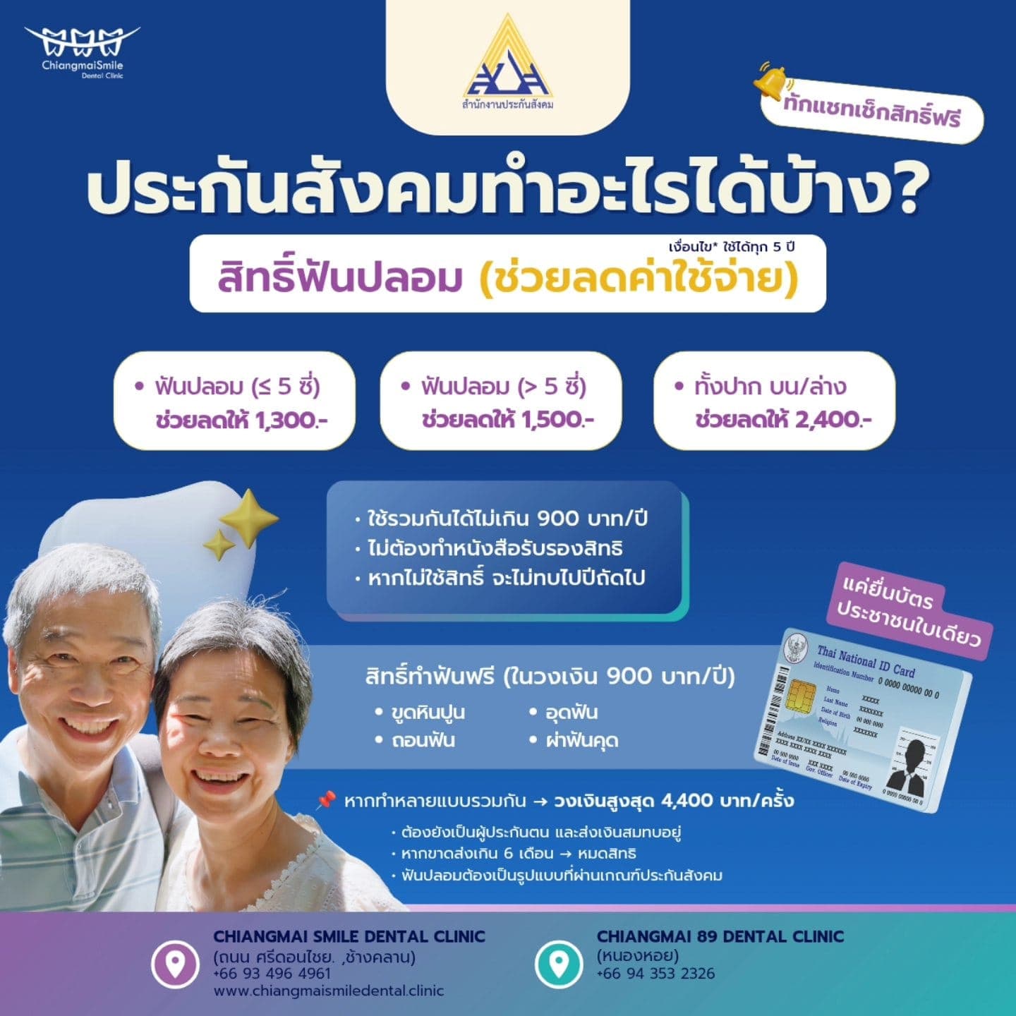 อัปเดตสิทธิ์ประกันสังคมทำฟันฟรี ปี 2568 แบบเข้าใจง่าย
